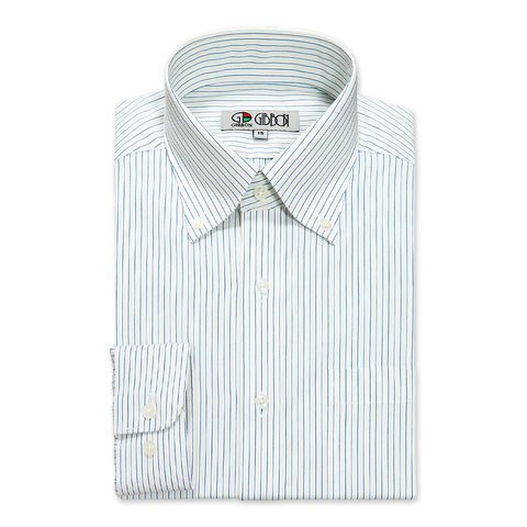GIBBON吉朋-精選條紋修身長袖襯衫-藍黃條-2