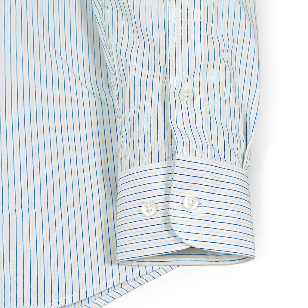 GIBBON吉朋-精選條紋修身長袖襯衫-藍黃條-5