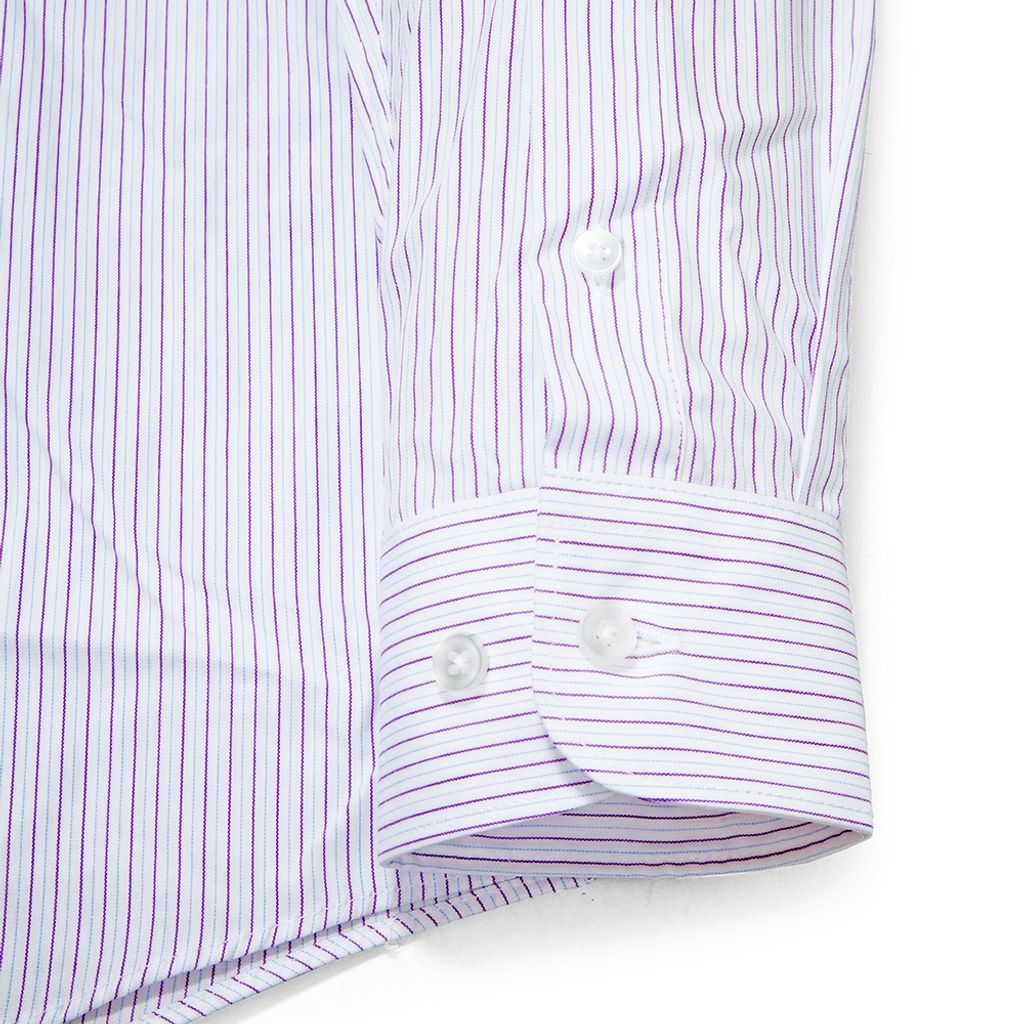 GIBBON吉朋-精選條紋修身長袖襯衫-藍紫條-5