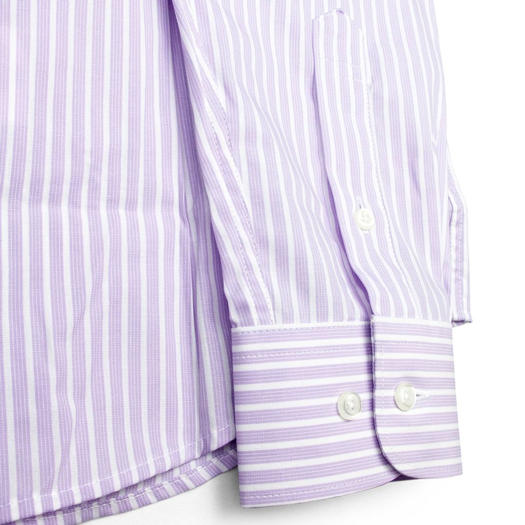 GIBBON吉朋-輕商務修身條紋長袖襯衫-淺紫條-5