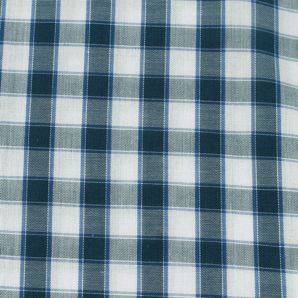 GIBBON吉朋-精紡格紋長袖襯衫-藍綠-5