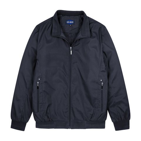 GIBBON 頂級手感內刷絨禦寒保暖休閒外套‧黑藍色-2