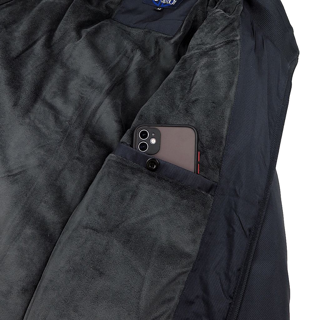 GIBBON 頂級手感內刷絨禦寒保暖休閒外套‧黑藍色-5