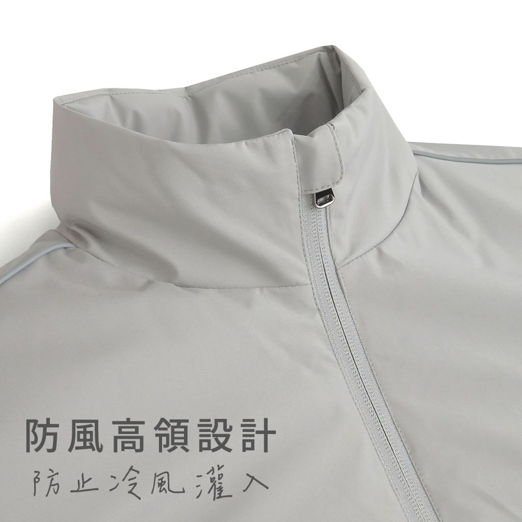 GIBBON 設計款輕暖立領鋪棉保暖外套/輕量科技棉外套‧雲灰色-2