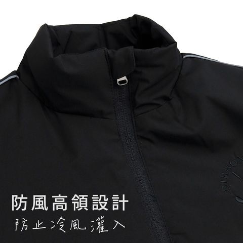 GIBBON 設計款輕暖立領鋪棉保暖外套/輕量科技棉外套‧曜石黑-2