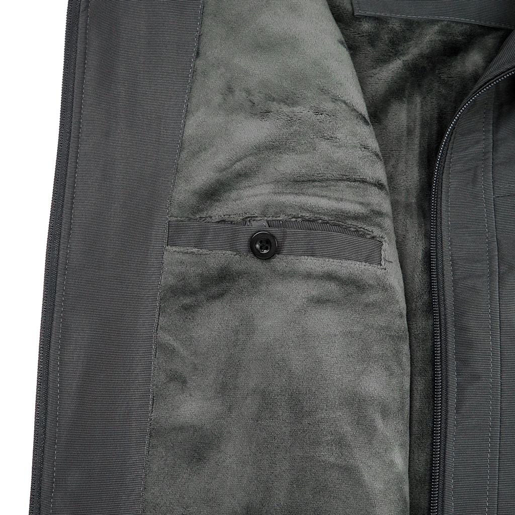 GIBBON 頂級厚暖內刷絨保暖鋪棉背心 紳士條紋款 灰色-6