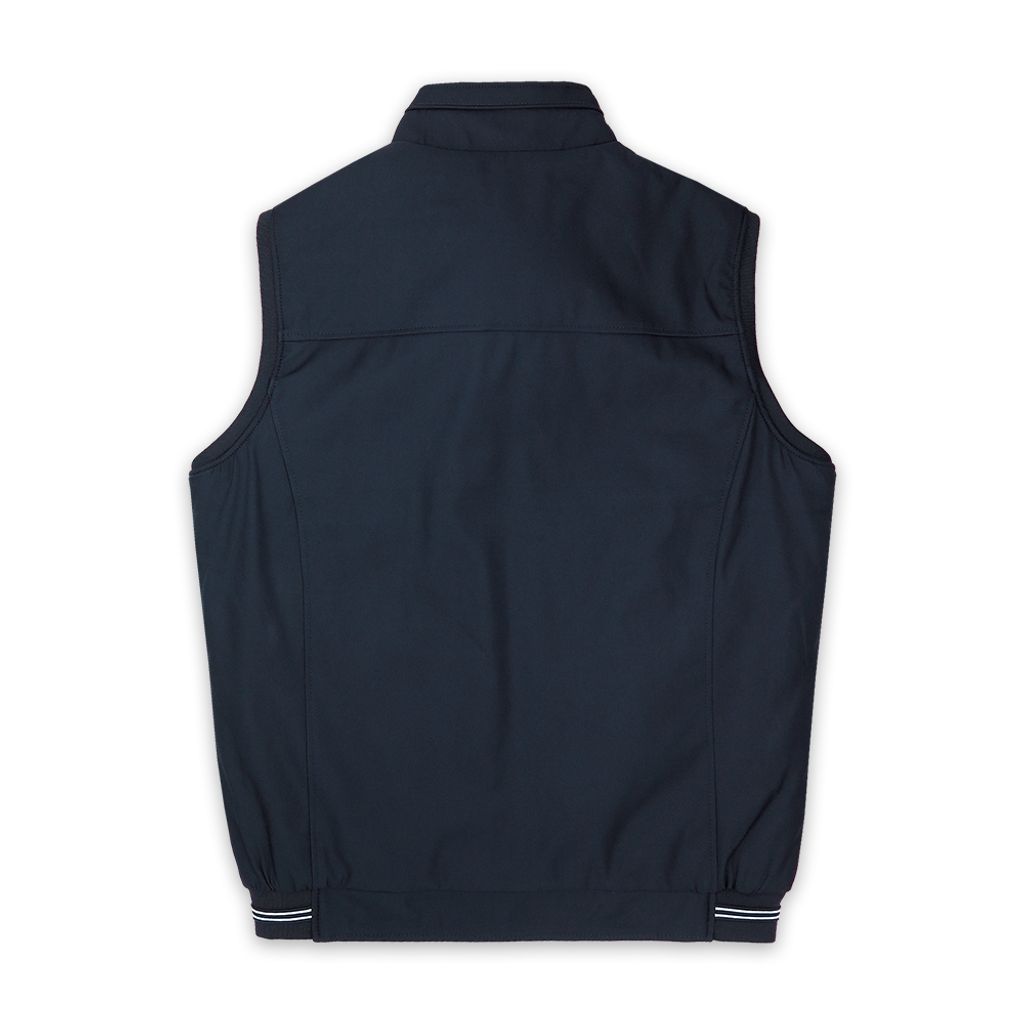 GIBBON 頂級厚暖內刷絨保暖鋪棉背心 經典素面款 藍色-6
