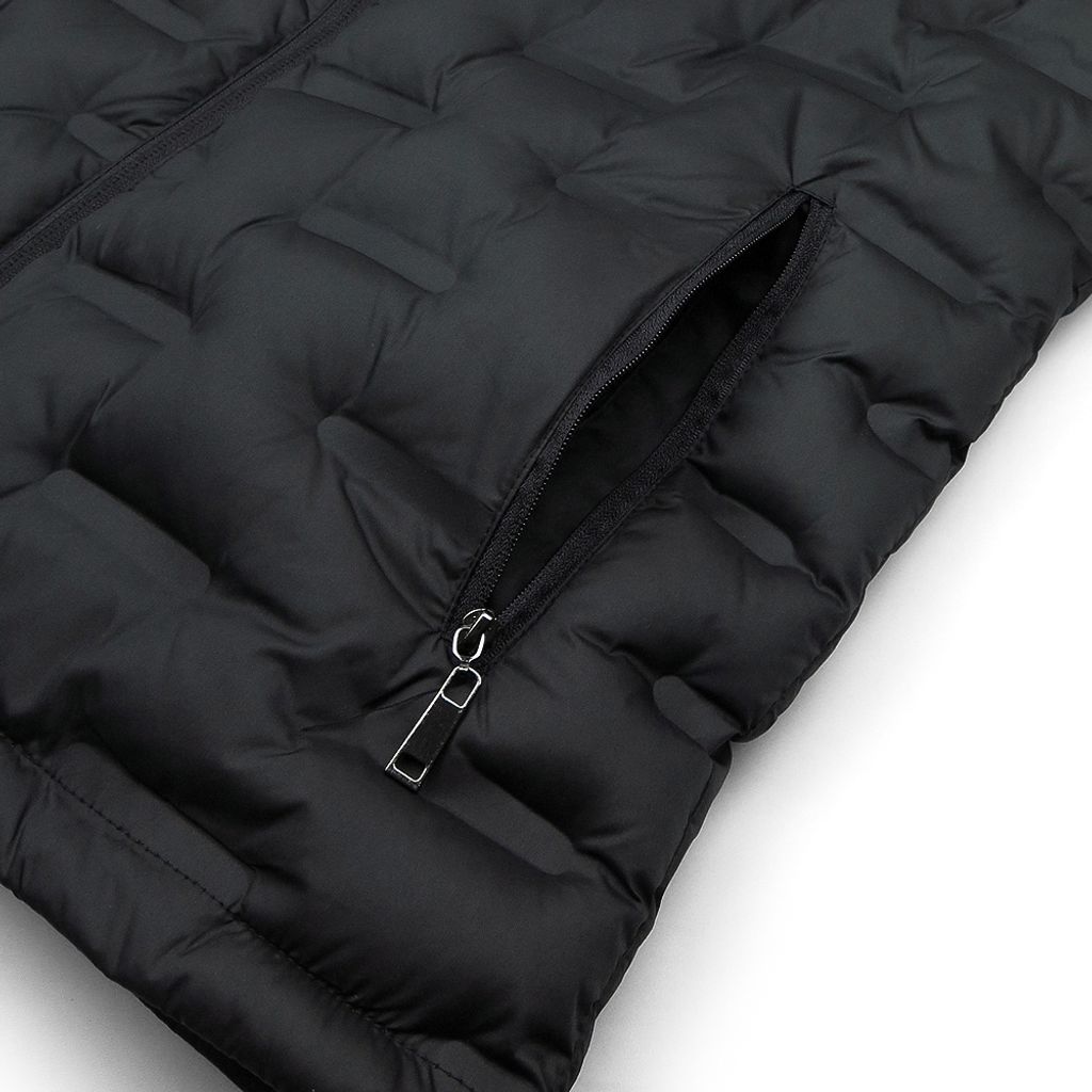 ZENO 太空棉輕暖時尚保暖鋪棉背心 限量設計款 經典黑-6