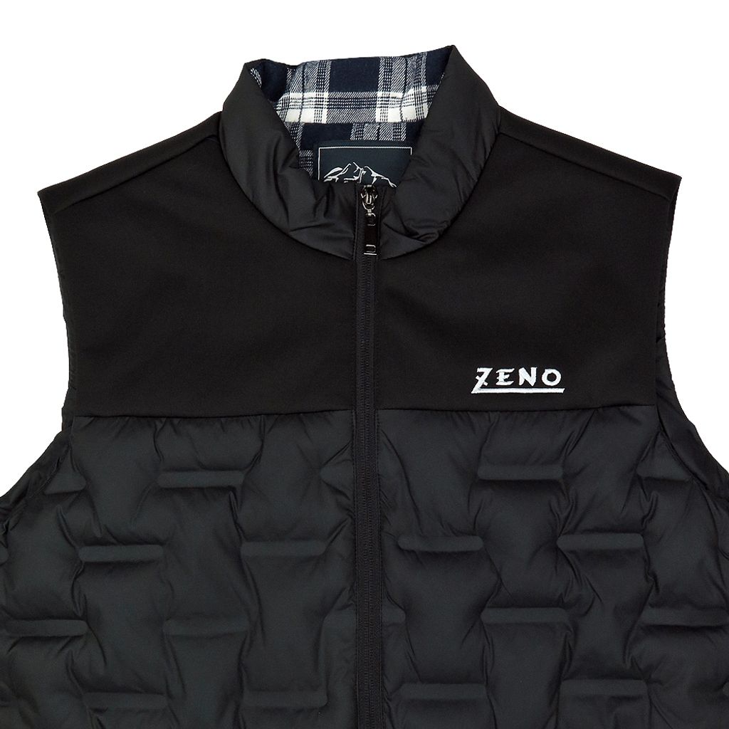 ZENO 太空棉輕暖時尚保暖鋪棉背心 限量設計款 經典黑-8