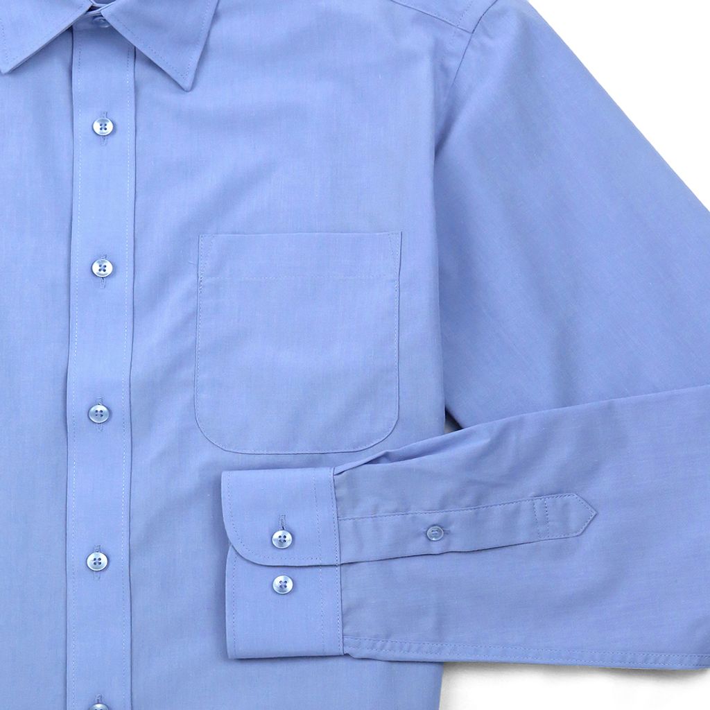 GIBBON 經典商務素面質感長袖襯衫 藍色款-6