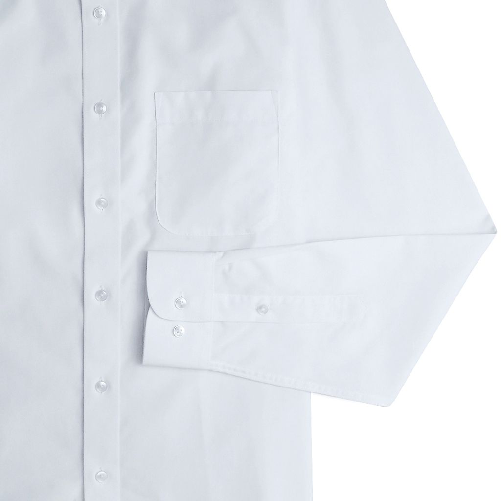 GIBBON 經典商務素面質感長袖襯衫 白色款-5