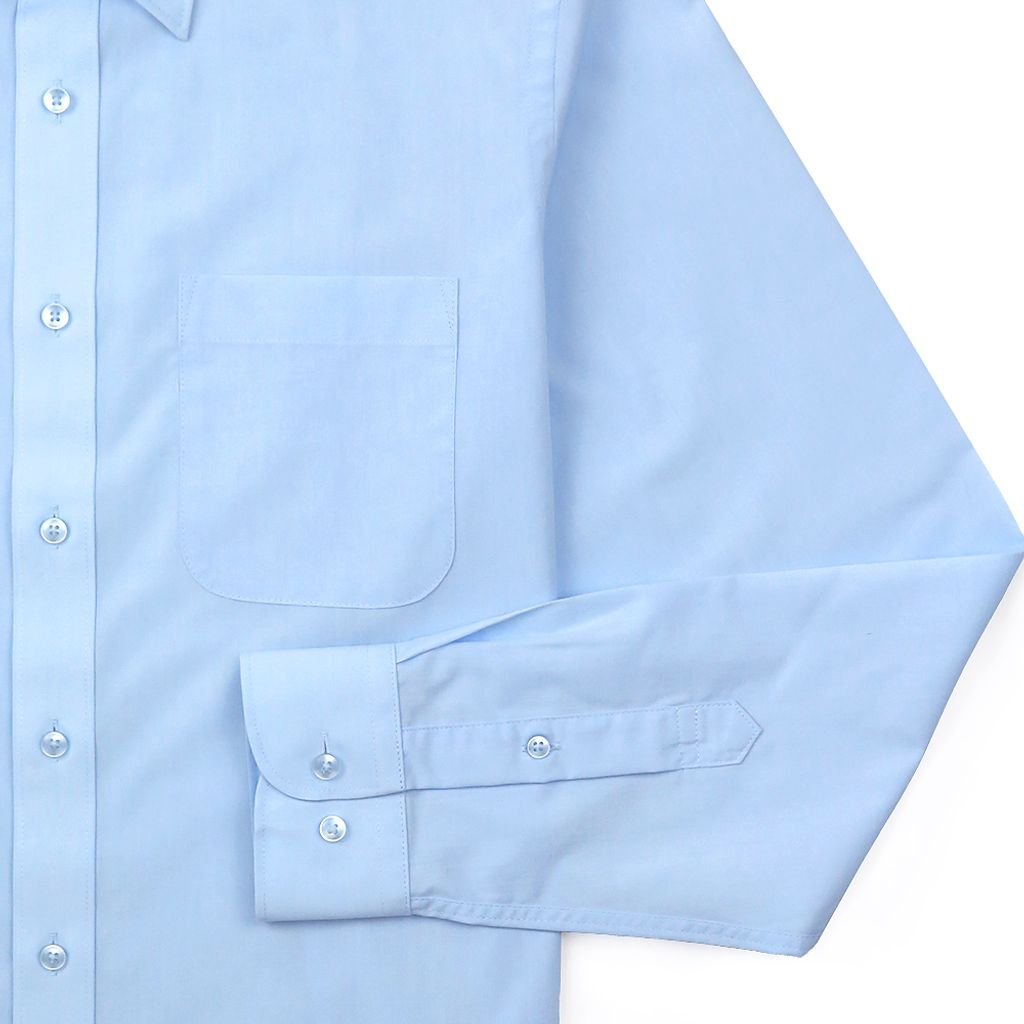 GIBBON 經典商務素面質感長袖襯衫 淡藍款-6