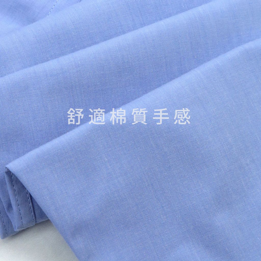 GIBBON 涼感透氣舒適質感短袖襯衫 藍色款-7