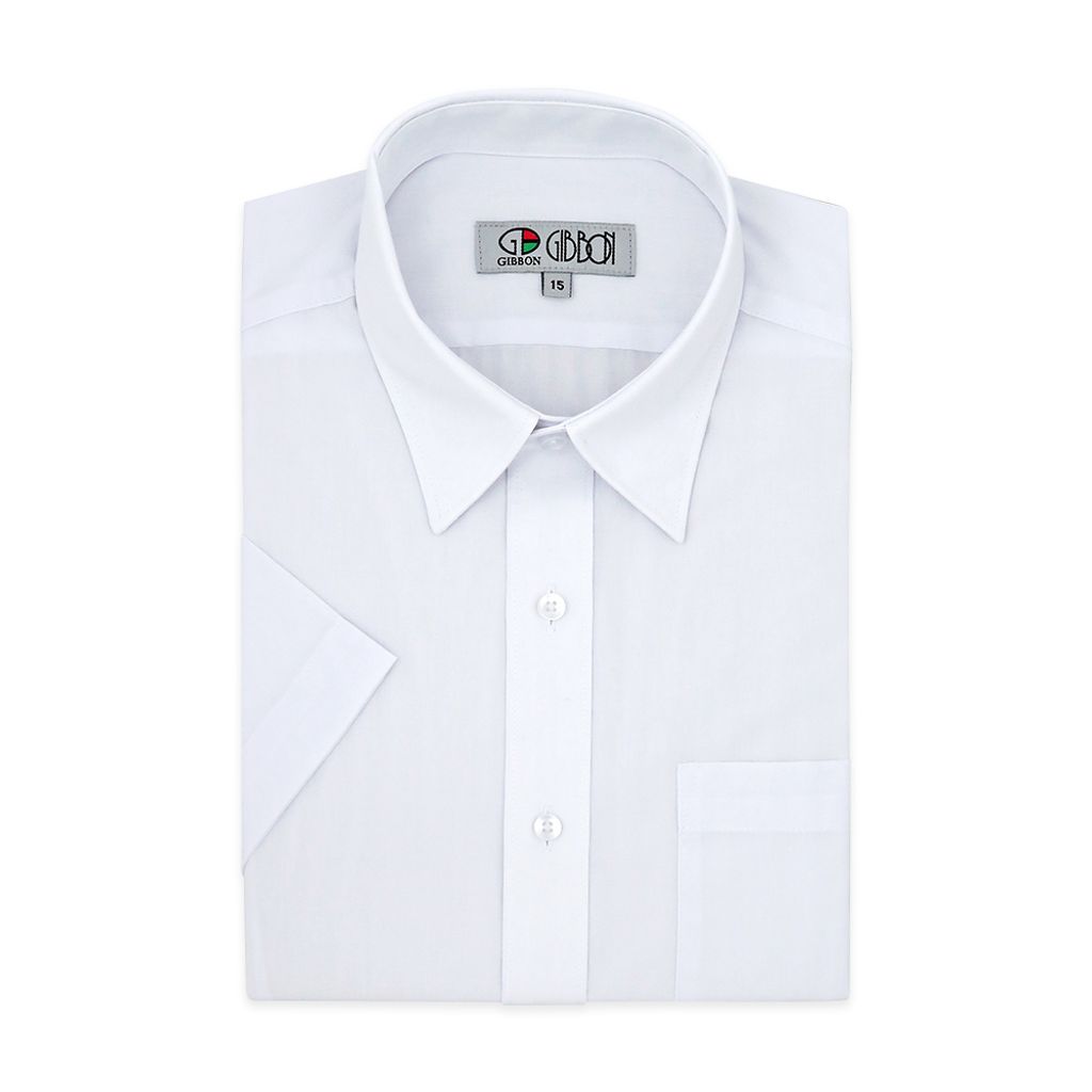 GIBBON 涼感透氣舒適質感短袖襯衫 白色款-4