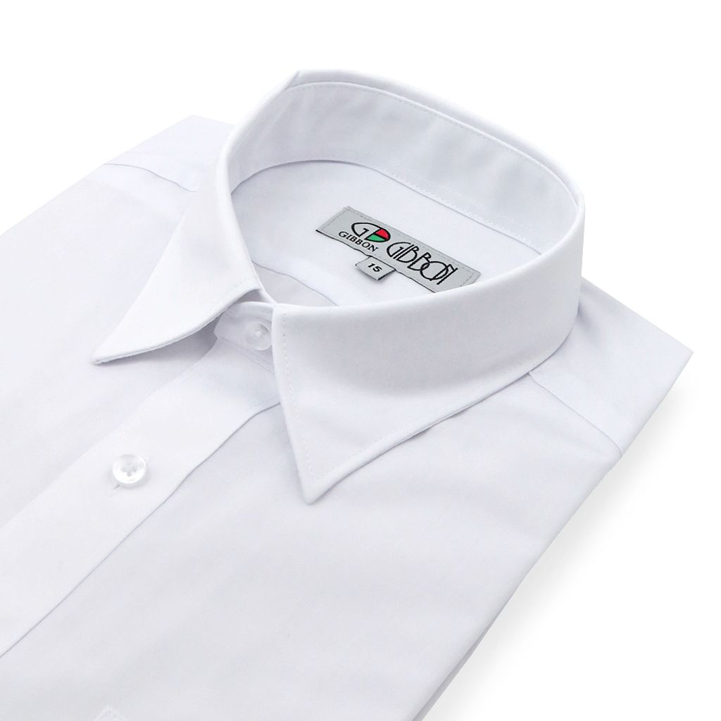 GIBBON 涼感透氣舒適質感短袖襯衫 白色款-5
