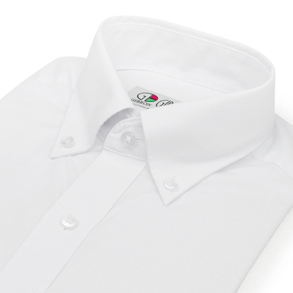 GIBBON 涼感透氣舒適質感短袖襯衫(領扣款) 經典白-4