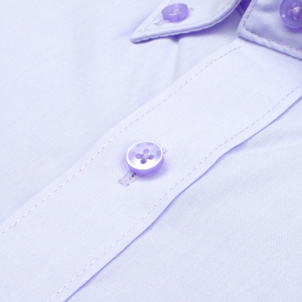 GIBBON 涼感透氣舒適質感短袖襯衫(領扣款) 淡紫色-4