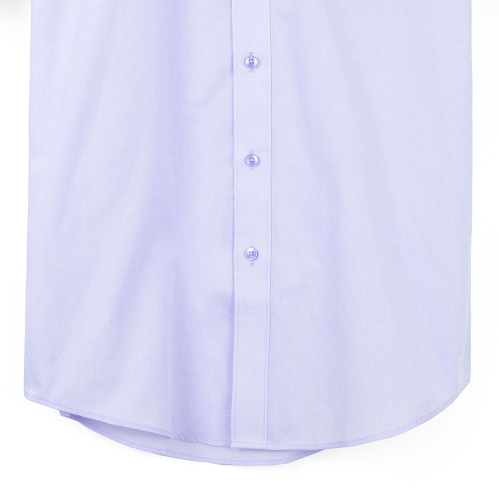 GIBBON 涼感透氣舒適質感短袖襯衫(領扣款) 淡紫色-5