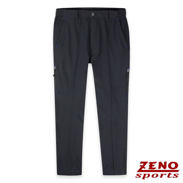 ZENO 極速快乾四面彈機能運動長褲-黑灰