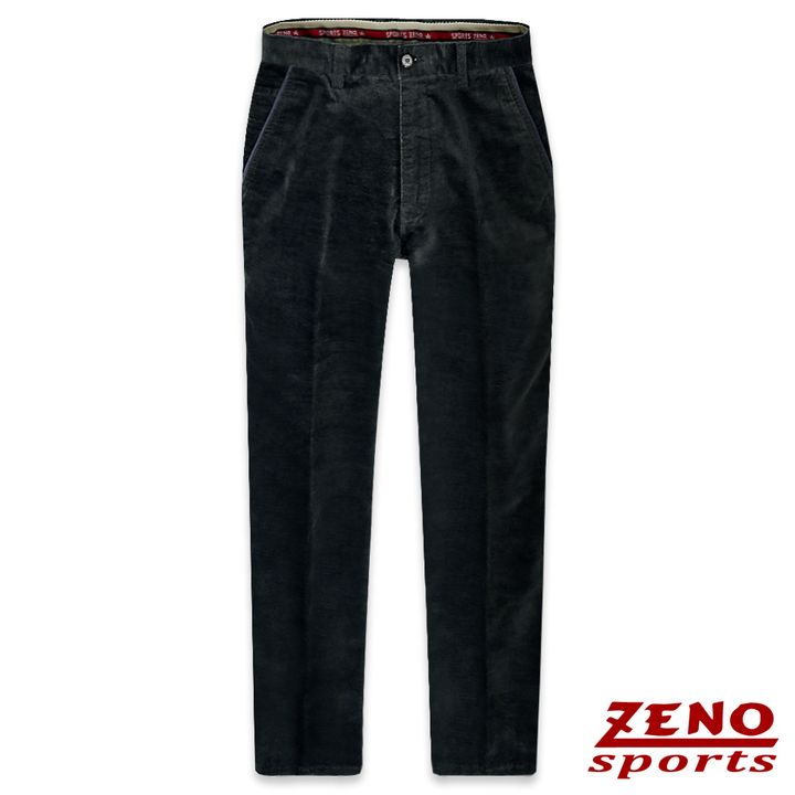 ZENO 彈性保暖斜紋柔絨長褲‧墨綠
