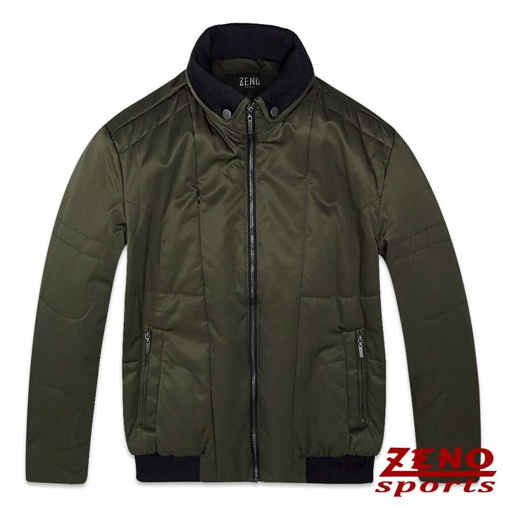 ZENO 韓風潮流保暖鋪棉外套‧軍綠