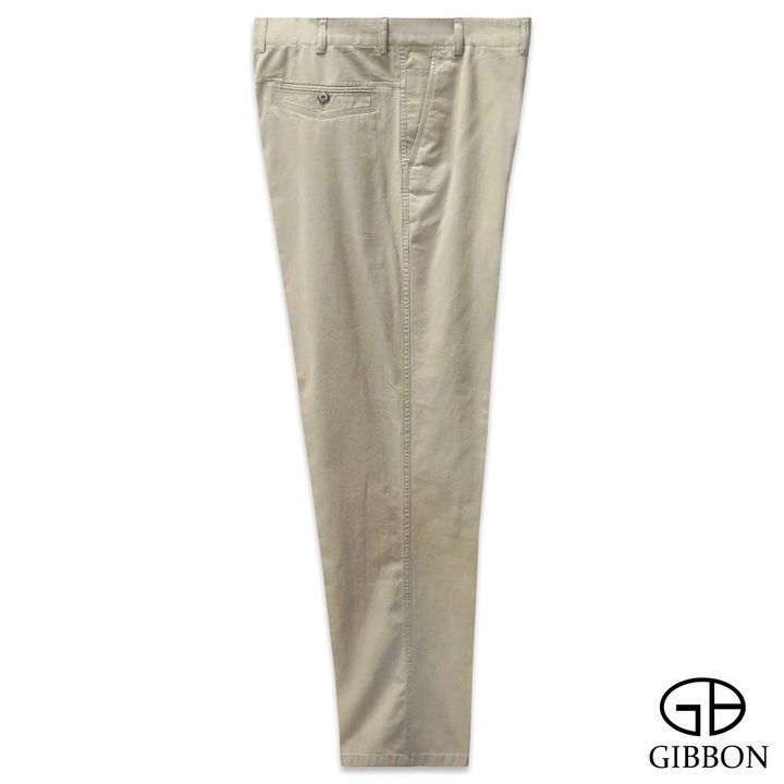 GIBBON 中大尺碼輕盈棉柔休閒褲‧米色