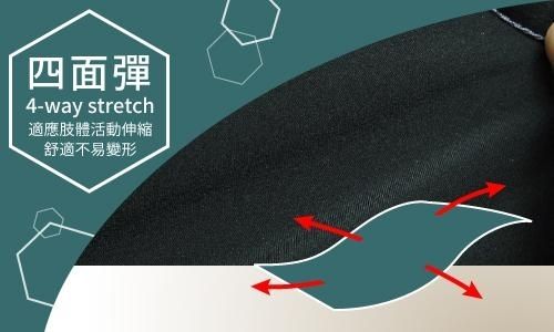 ZENO傑諾-機能快乾四面彈銀色織線短褲-青黑