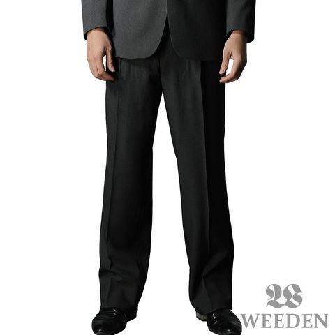 WEEDEN 奈米科技竹炭機能打摺西褲‧灰藍條
