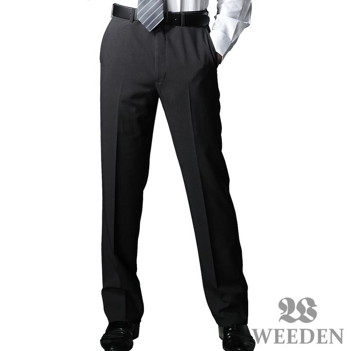WEEDEN 經典紳仕素色修身平面西褲‧深灰