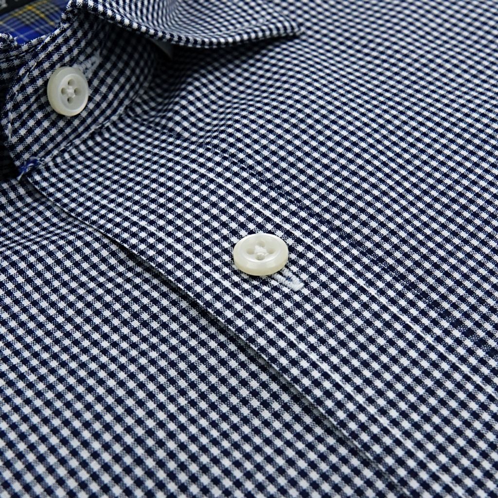 6-GIBBON吉朋-都會紳士細格紋長袖襯衫‧深灰格