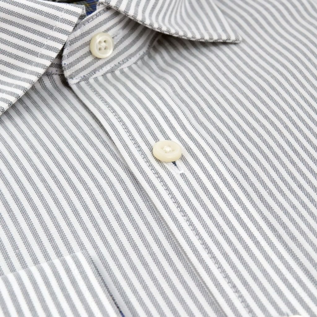 6-GIBBON吉朋-英倫風休閒彈性牛津長袖襯衫‧灰色