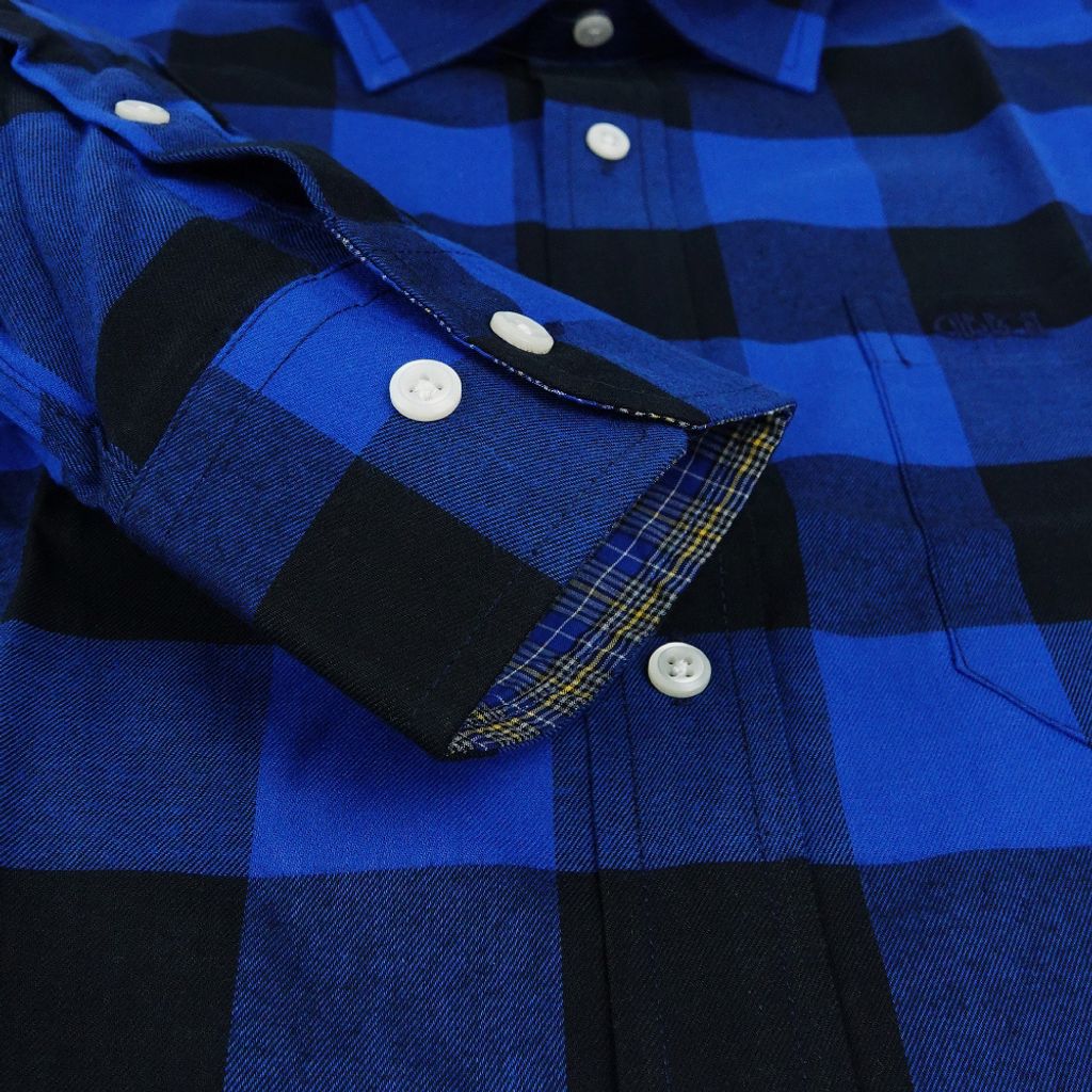 8-GIBBON吉朋-極簡風格子休閒長袖襯衫‧二色