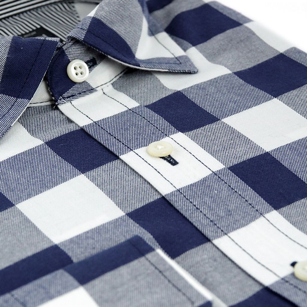 6-GIBBON吉朋-極簡風格子休閒長袖襯衫‧二色