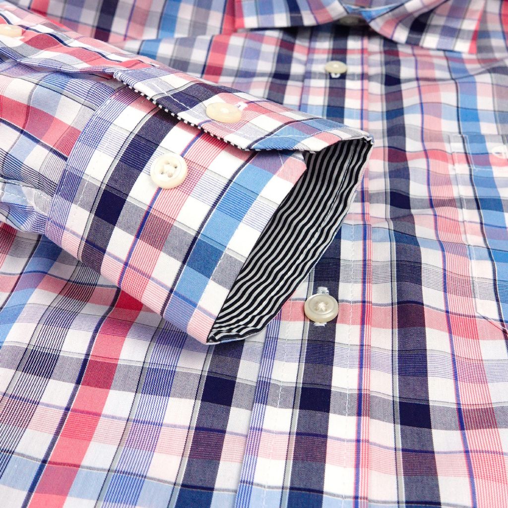 7-GIBBON吉朋-清新格紋純棉休閒長袖襯衫‧二色