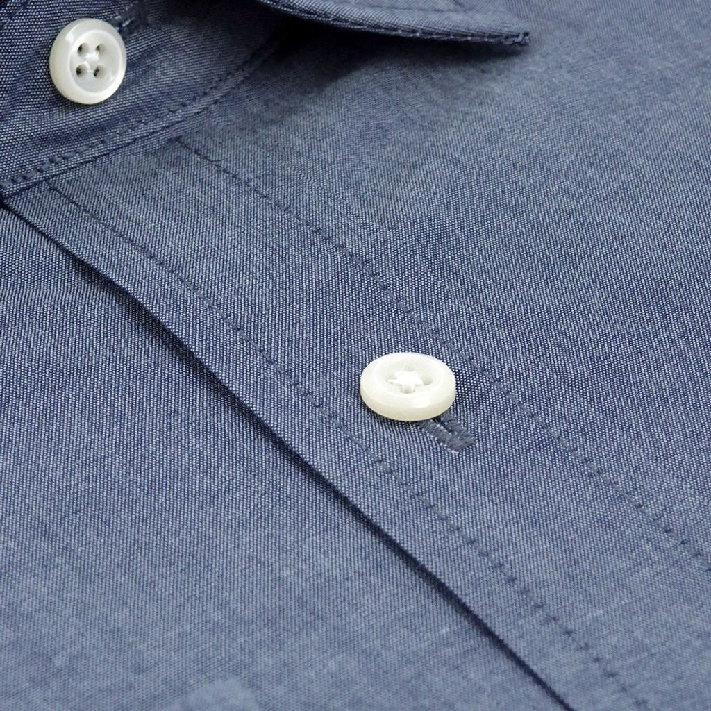 6-GIBBON吉朋-簡約光澤感設計款休閒長袖襯衫‧灰藍