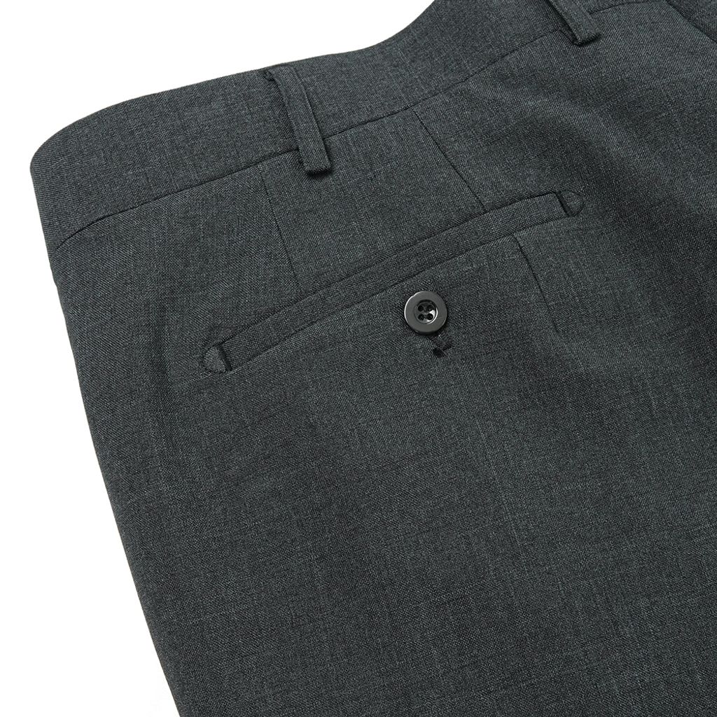 5-GIBBON吉朋 大尺碼時代紳士 舒適打摺款 商務西裝褲 深灰十字紋 星幕藍 永夜黑