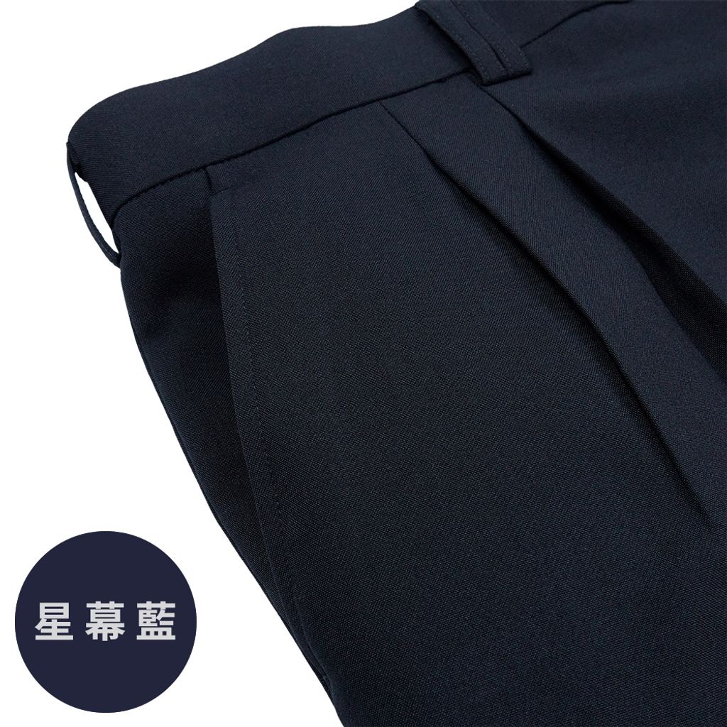 3-GIBBON吉朋 大尺碼時代紳士 舒適打摺款 商務西裝褲 深灰十字紋 星幕藍 永夜黑