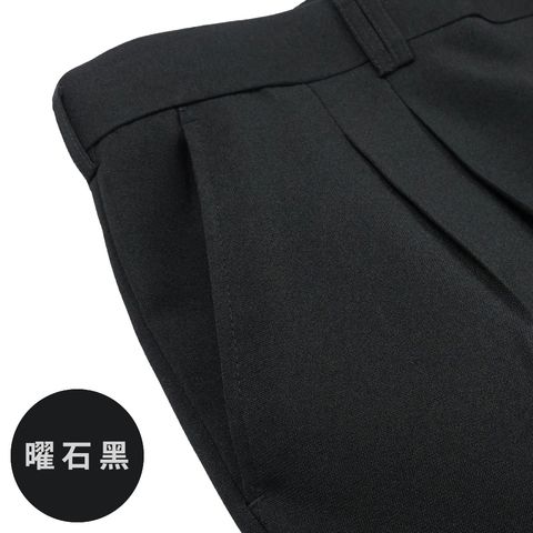 2-ZENO傑諾 大尺碼雅仕褶學 舒適打摺款 商務西裝褲 灰色微光澤 曜石黑