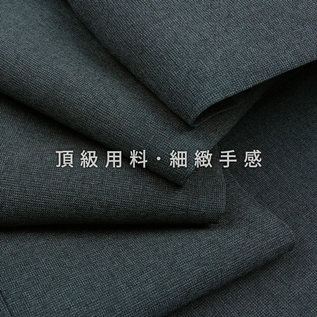 8-ZENO傑諾 大尺碼雅仕褶學 舒適打摺款 商務西裝褲 灰色微光澤 曜石黑