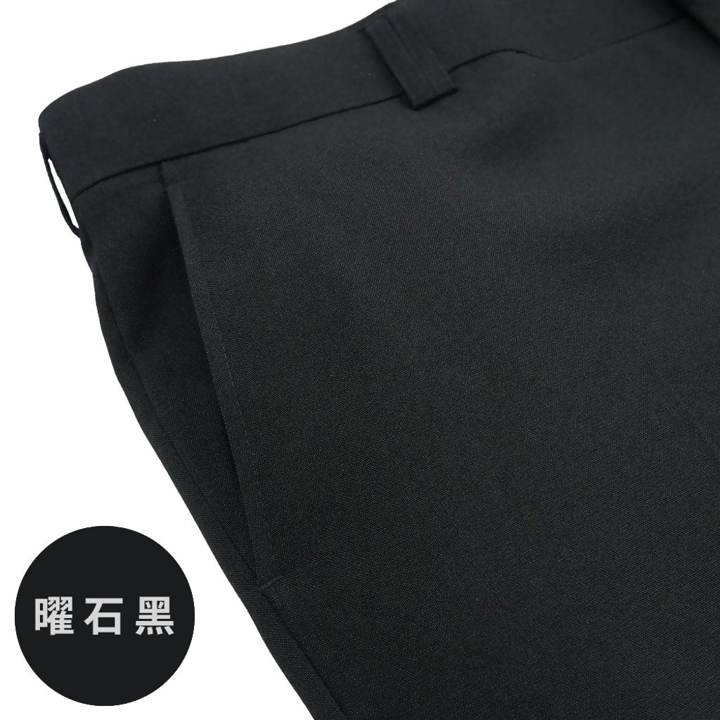 2-ZENO傑諾 大尺碼寰宇菁英 修身平口款 商務西裝褲 灰色微光澤 曜石黑