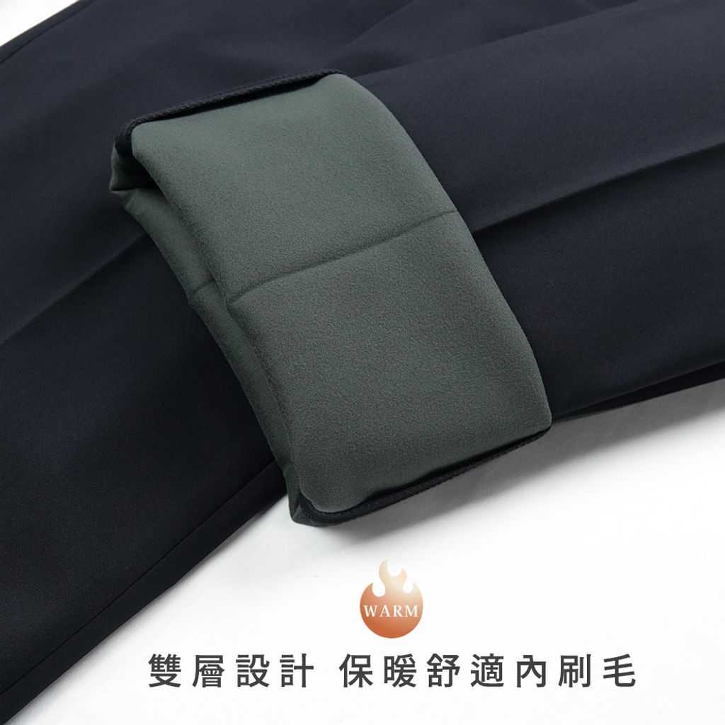GIBBON吉朋-暖感厚質內刷毛 舒適打摺款 保暖商務西裝褲(四款任選)-4
