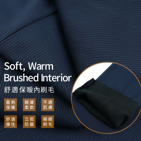 GIBBON吉朋-暖感厚質內刷毛 舒適打摺款 保暖商務西裝褲(四款任選)-2
