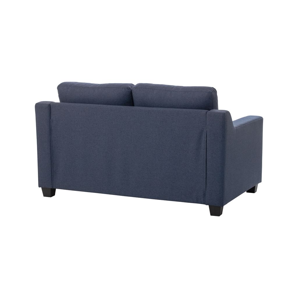 AIMIZON Celinu 2 seater sofa in Black colour leg, Yale colour Challis fabric body