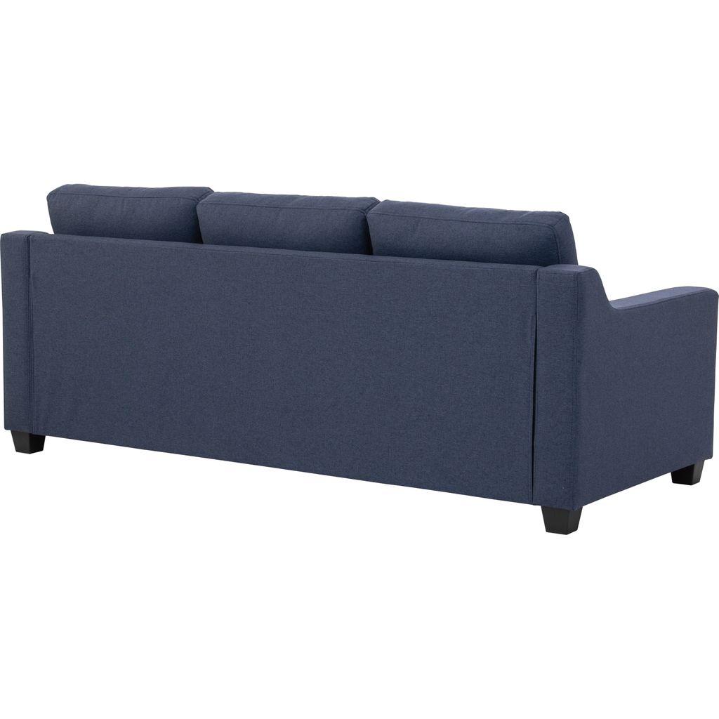 AIMIZON Celinu 3 seater sofa in Black colour leg, Yale colour Challis fabric body