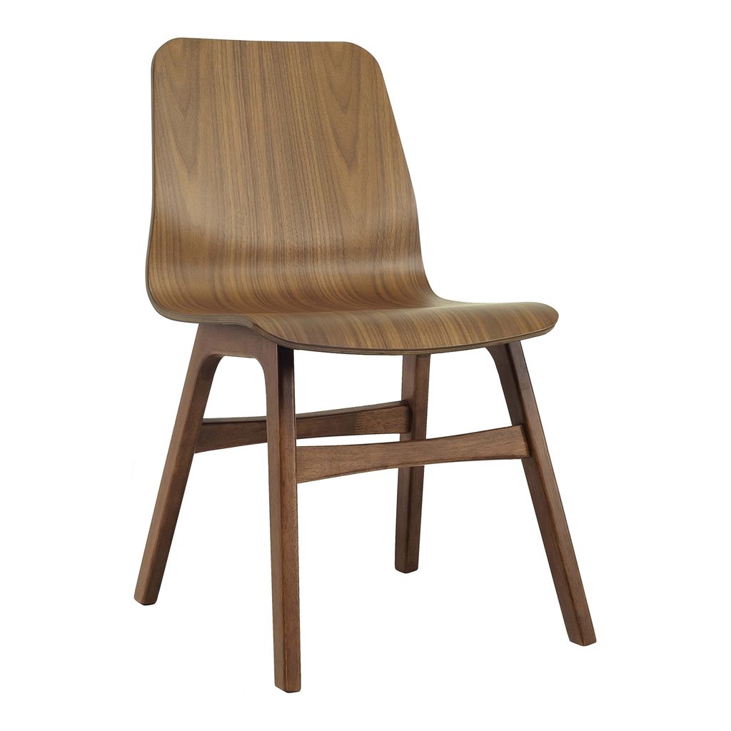 AIMIZON Blysse Dining Chair with Walnut colour Leg, Walnut veneer frame