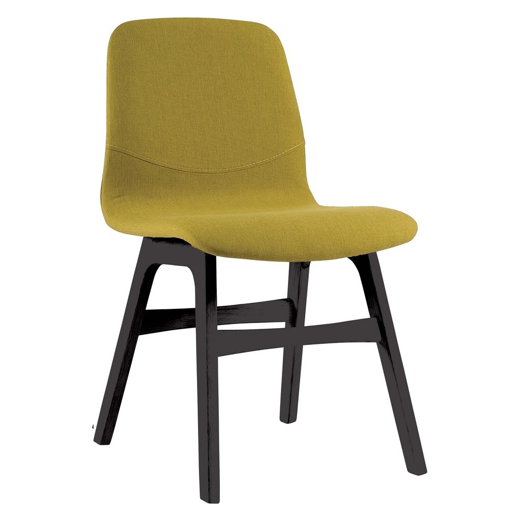 AIMIZON Bve dining chair in Black colour leg, Oasis colour Delaine fabric frame