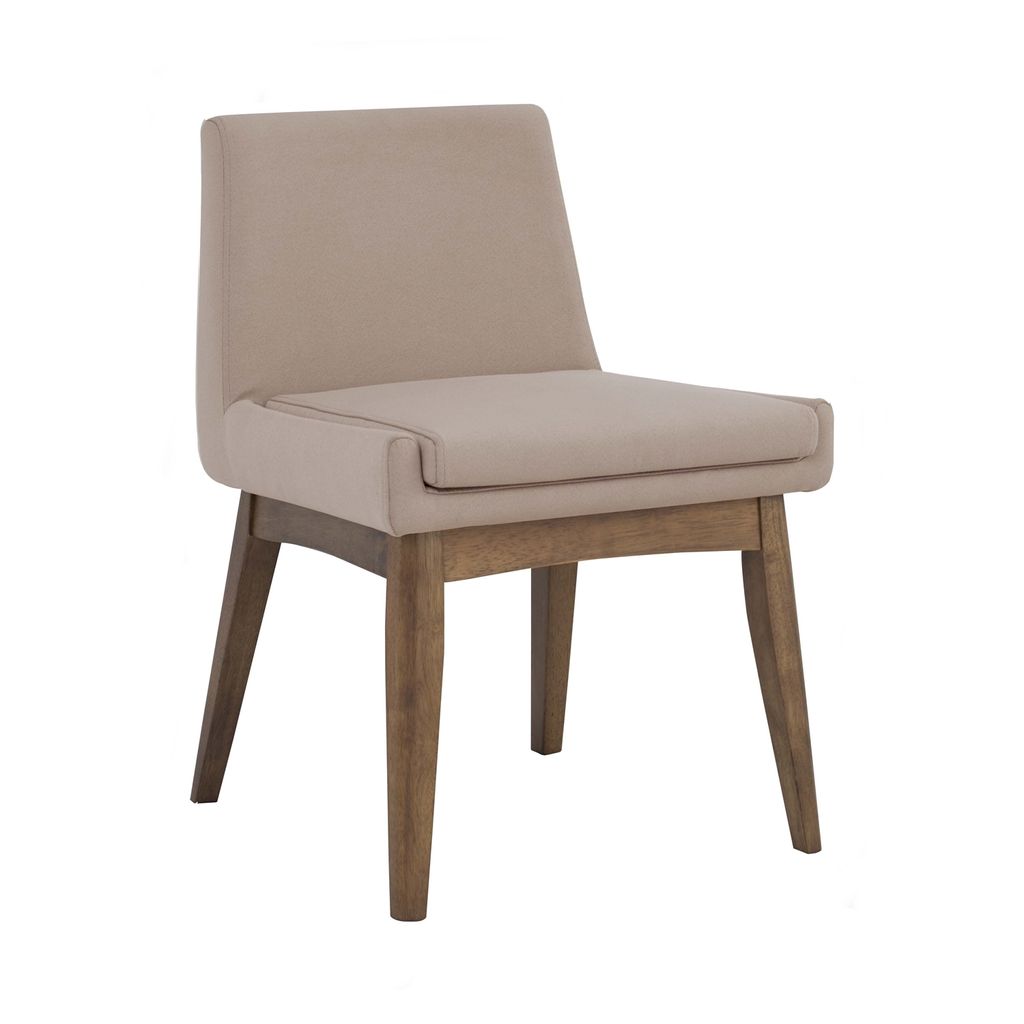 AIMIZON Dhenil dining chair in Cocoa colour leg, Barley colour Scarlet fabric frame