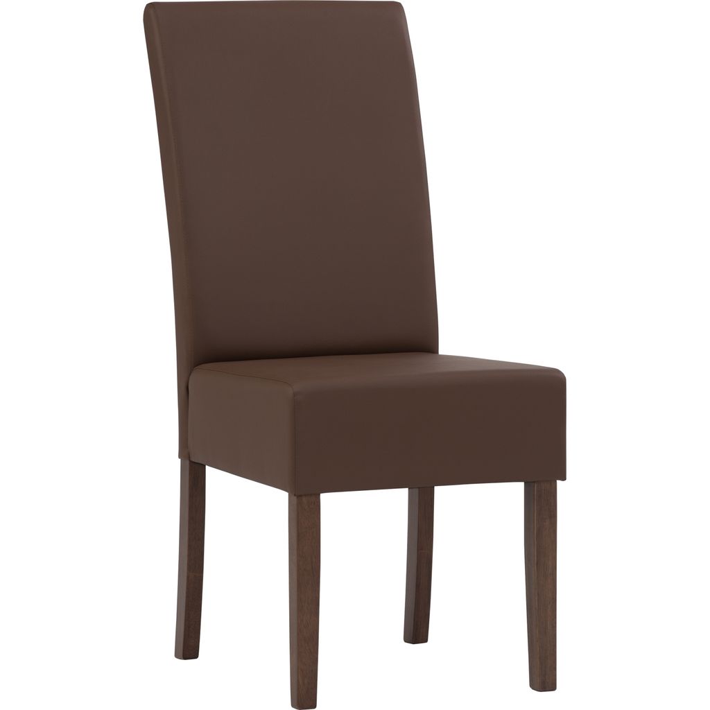 AIMIZON Niso dining chair in Cocoa colour leg, Mocha colour Vinyl