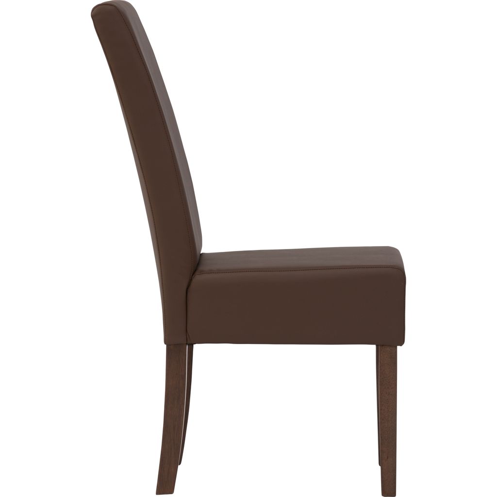 AIMIZON Niso dining chair in Cocoa colour leg, Mocha colour Vinyl