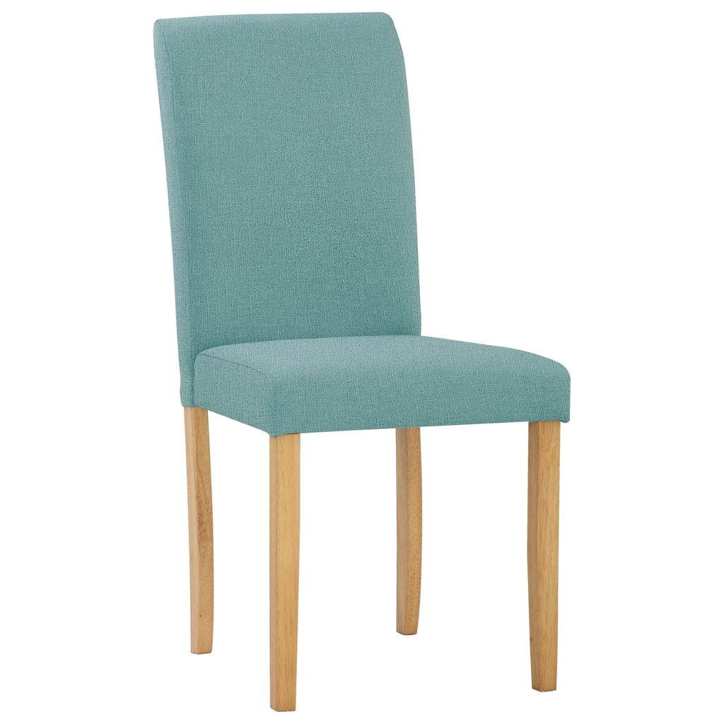 AIMIZON Minuri dining chair in Natural colour frame, Emarald colour Delaine fabric